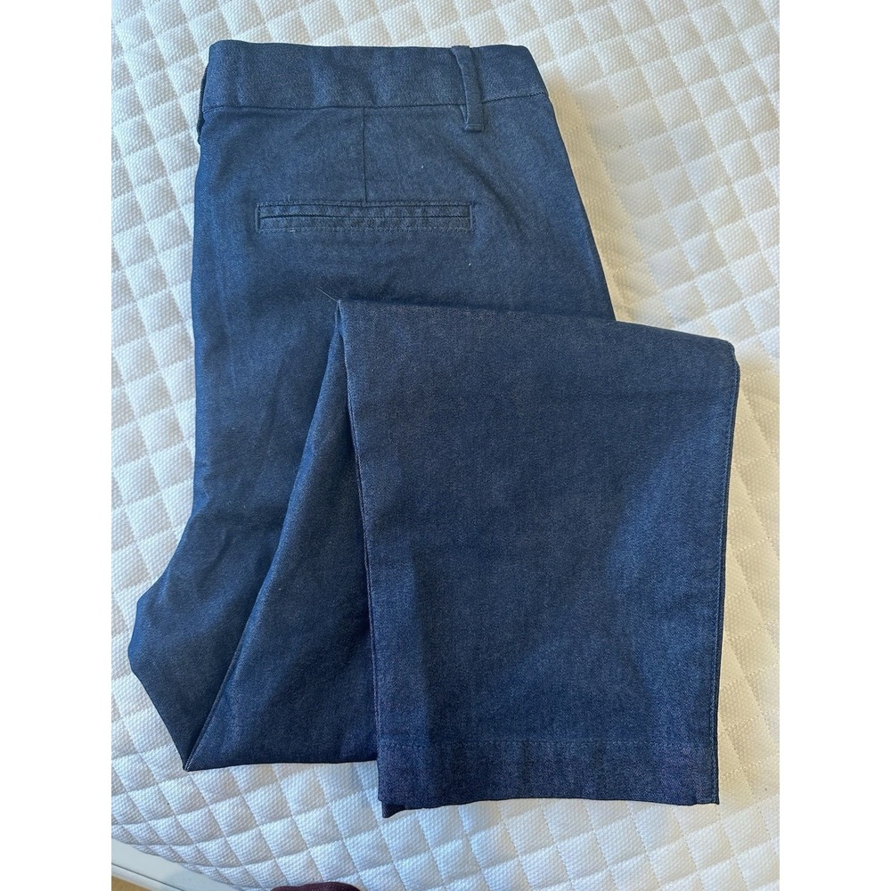 Gap Womens Size 10 Regular Navy Blue Mid Rise Slim City Crop Chino Denim Jeans
